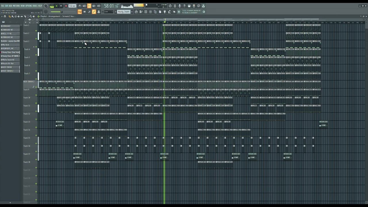 HOW TO MAKE - SEMATARY & GHOSTMOUNTAIN - I HATE MYSELF 2K19 (INSTRUMENTAL REMAKE  ENOUGH% ACCURACY)