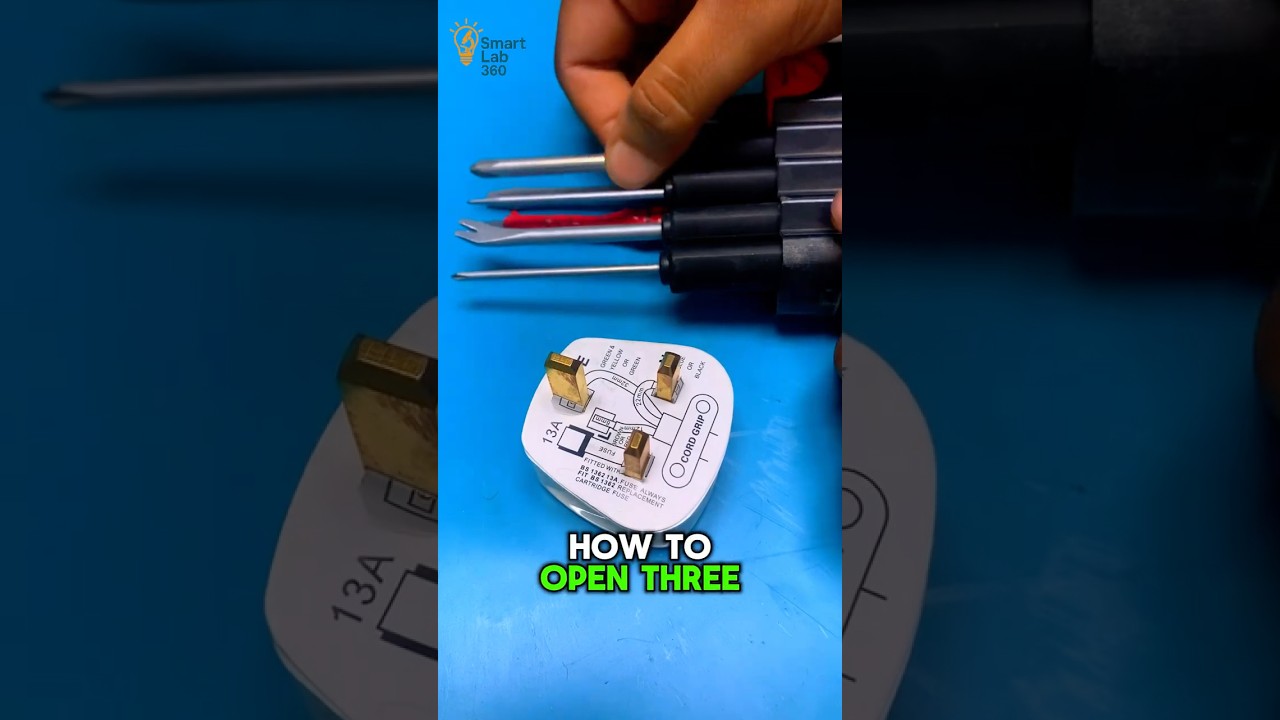 How to open three pin plug #electronicsabc #electronic