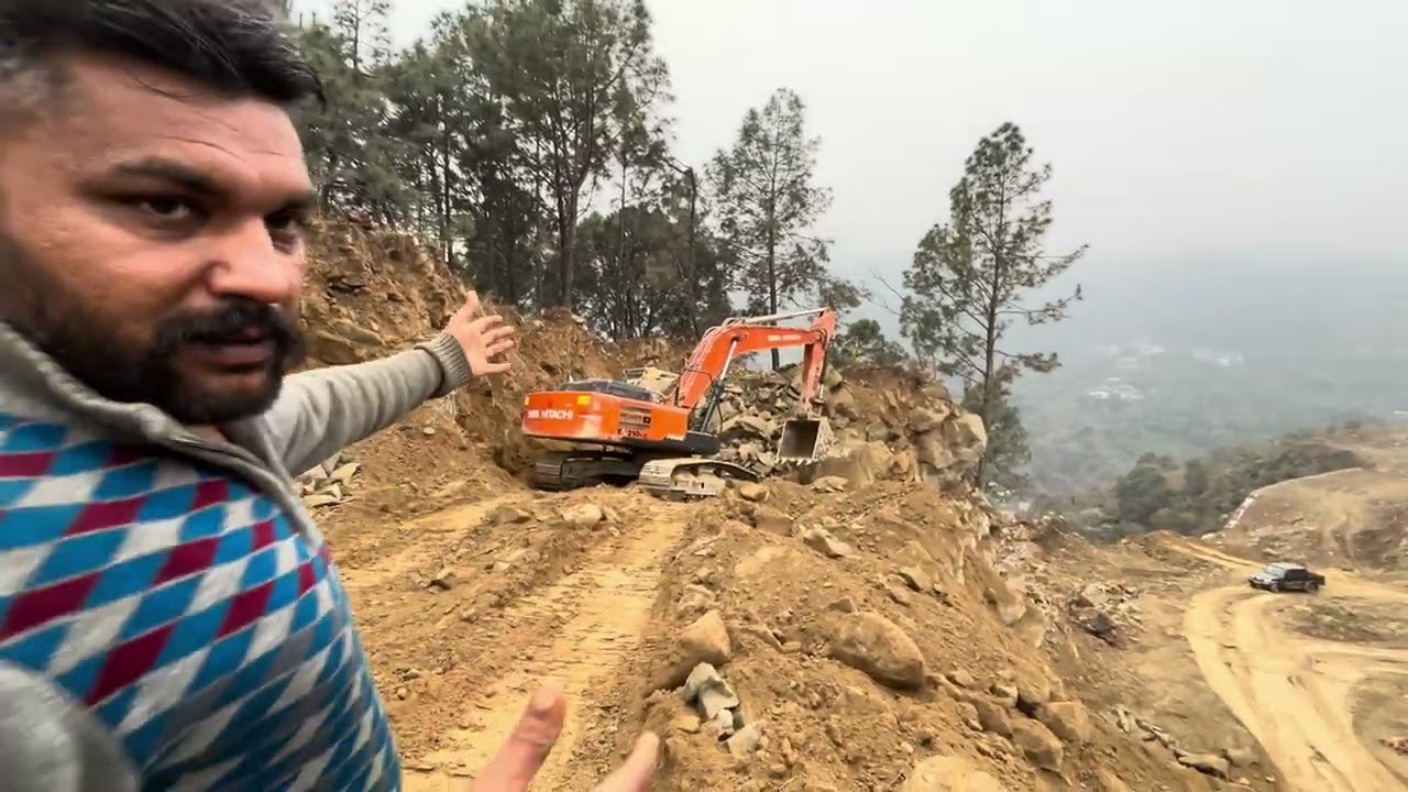 Mandi Padhar road construction 🚧 new vlog ! Poclain op Rana 