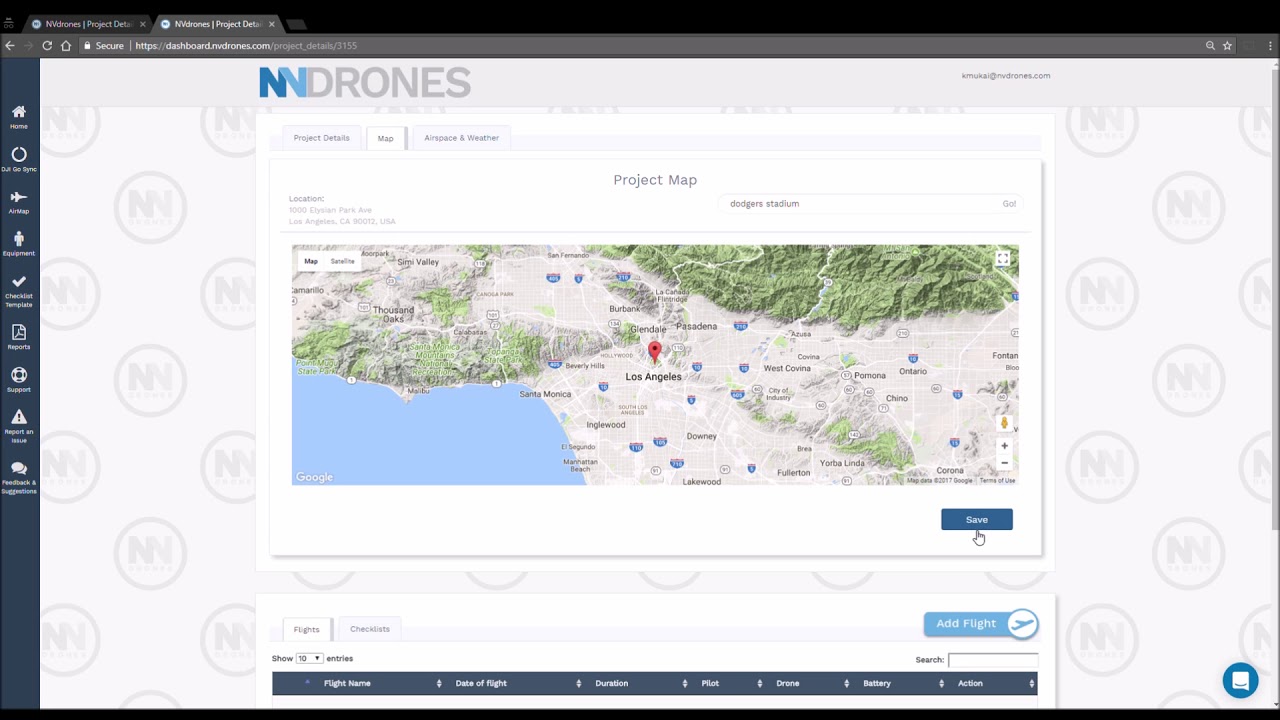 Using NVdrones to Check Drone TFR's, No-Fly-Zones, and Weather