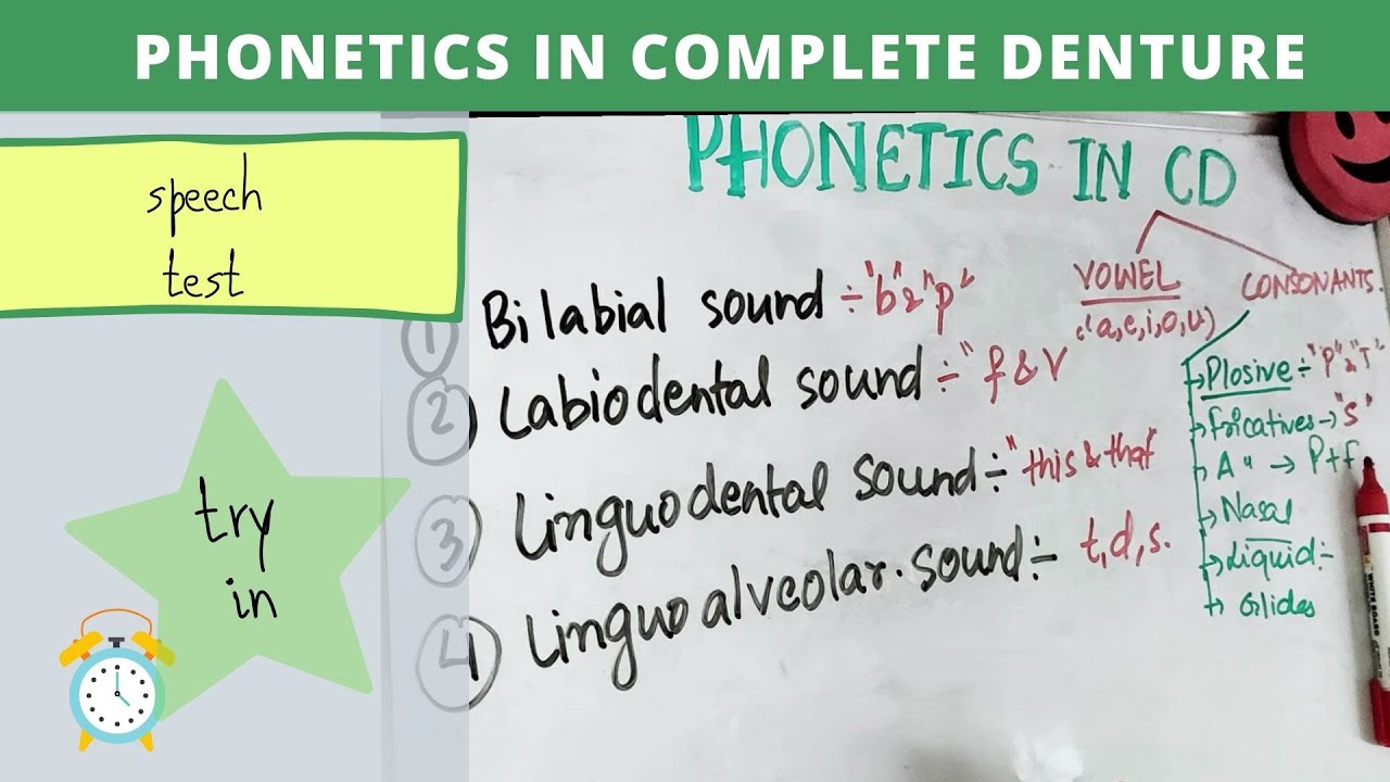 Learn phonetics in complete denture