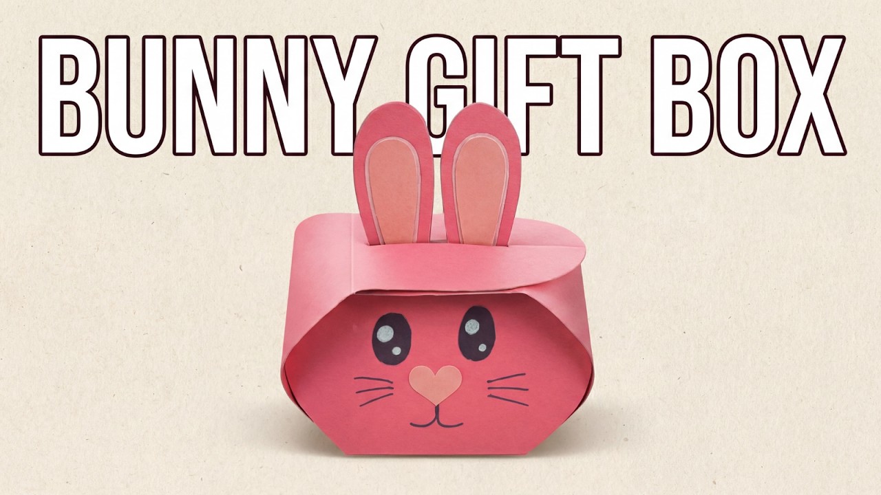 DIY Bunny Gift Box Folding Paper Craft for Beginners