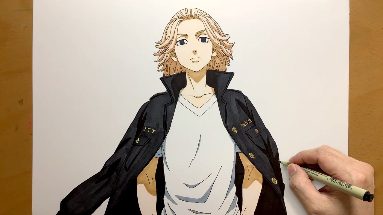 How to Draw Sano Manjiro from Tokyo Revengers | step by step | Easy to draw | draw anime | Mikey