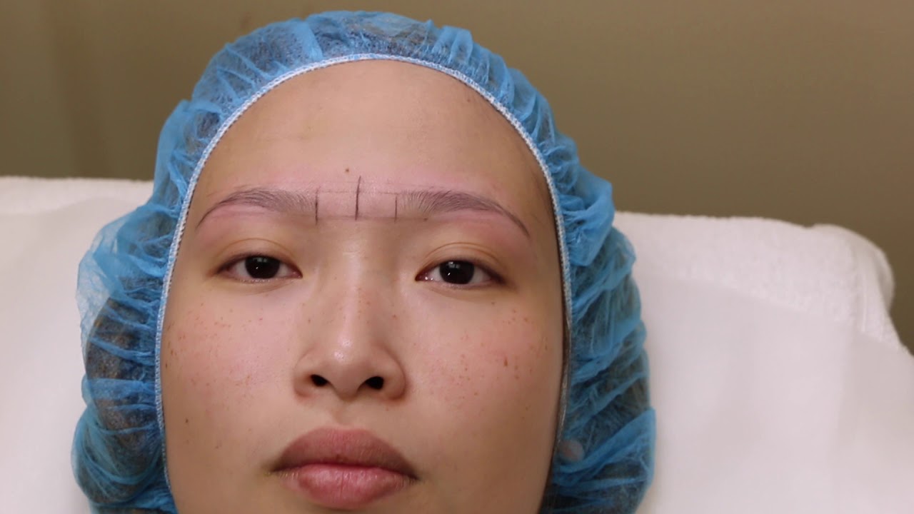 measuring and shaping eyebrows using phi compass with string method