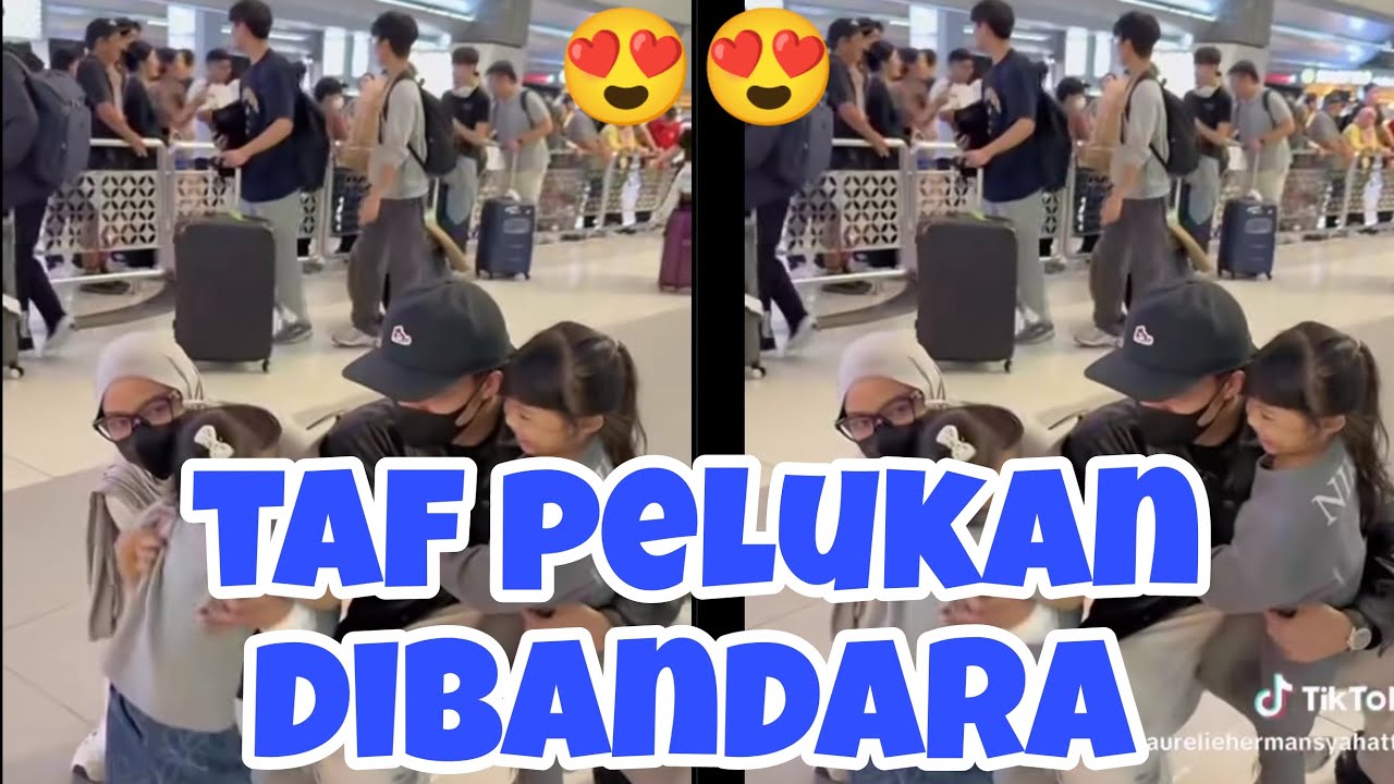 AMEENA AZZURA JEMPUT PAPATA DAN MAMANUR DI BANDARA. DAN LANGSUNG LARI PELUKAN KE PAPA MAMA