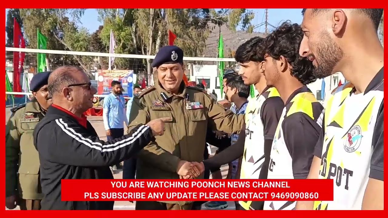 SSP Shafqat Bhat inaugurates Martyred Manjeet Singh Volleyball Tournament at Degree College Ground 