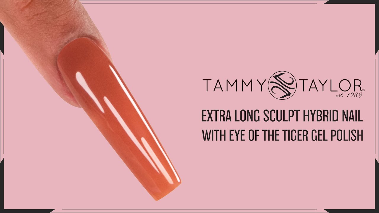 Tammy Taylor | How To | Extra Long Sculpt Hybrid Nail with Eye of The Tiger Gel Polish