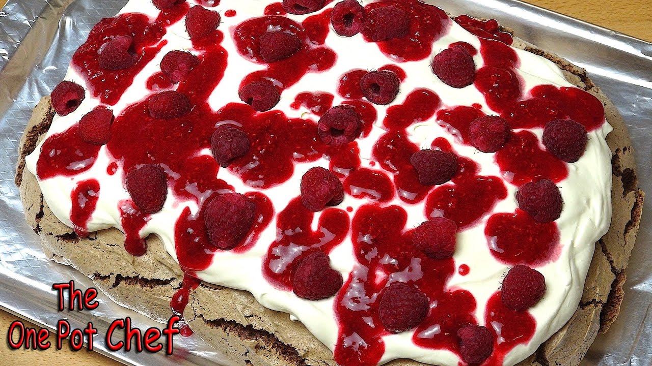 Chocolate Raspberry Pavlova | One Pot Chef