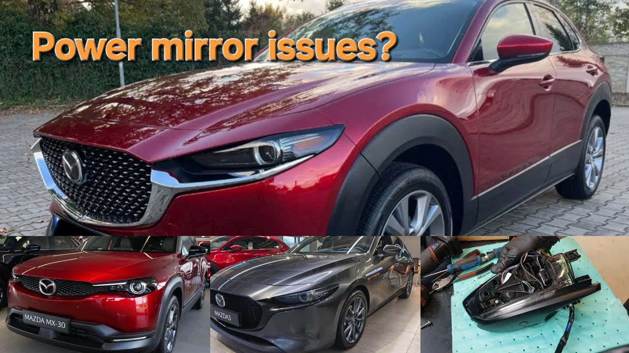 Mazda CX30, 3, MX30 Side mirror/power mirror not folding/unfolding, noise.