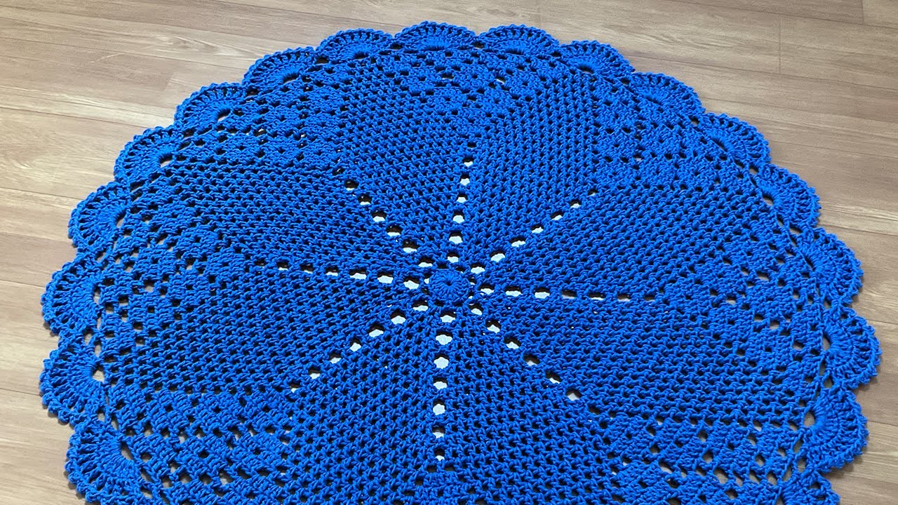 TAPETE OU CENTRO DE MESA AZUL ROYAL @LuizadeLugh