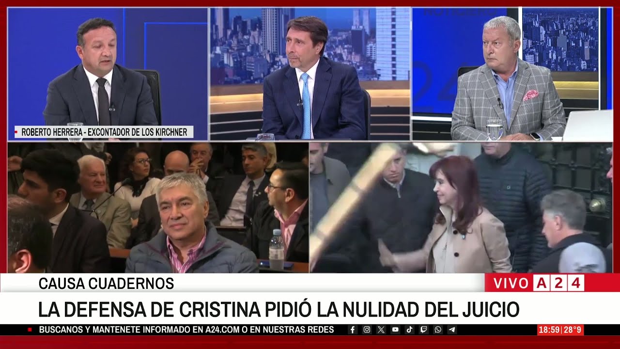 🚨 CAUSA CUADERNOS: LA DEFENSA DE CRISTINA PIDIÓ LA NULIDAD DEL JUICIO