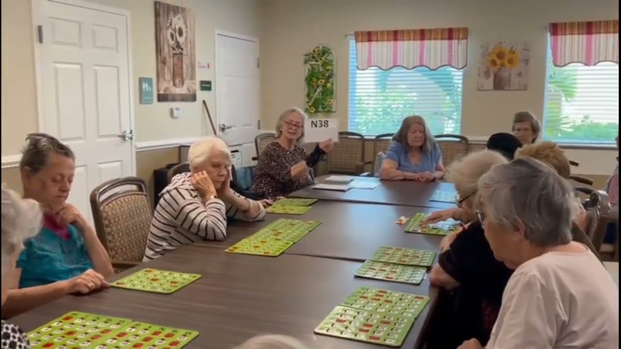 Bingo in our memory care with assisted living resident/volunteer Judy 5/27/23