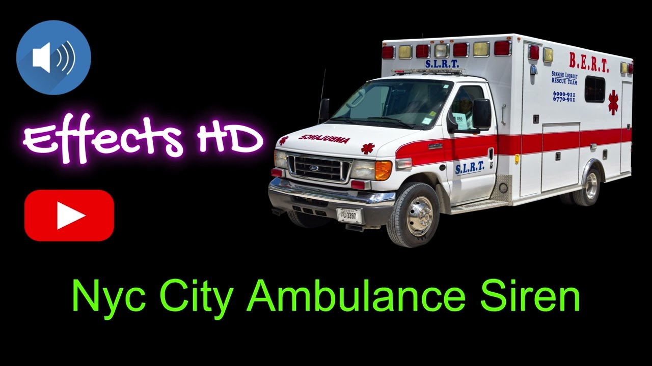 Nyc City Ambulance Siren - ambulance siren sound effects #ambulancesound #ambulancesiren