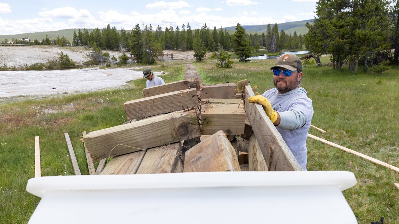 Minute Out In it: Replacing Boardwalks in Upper Geyser Basin