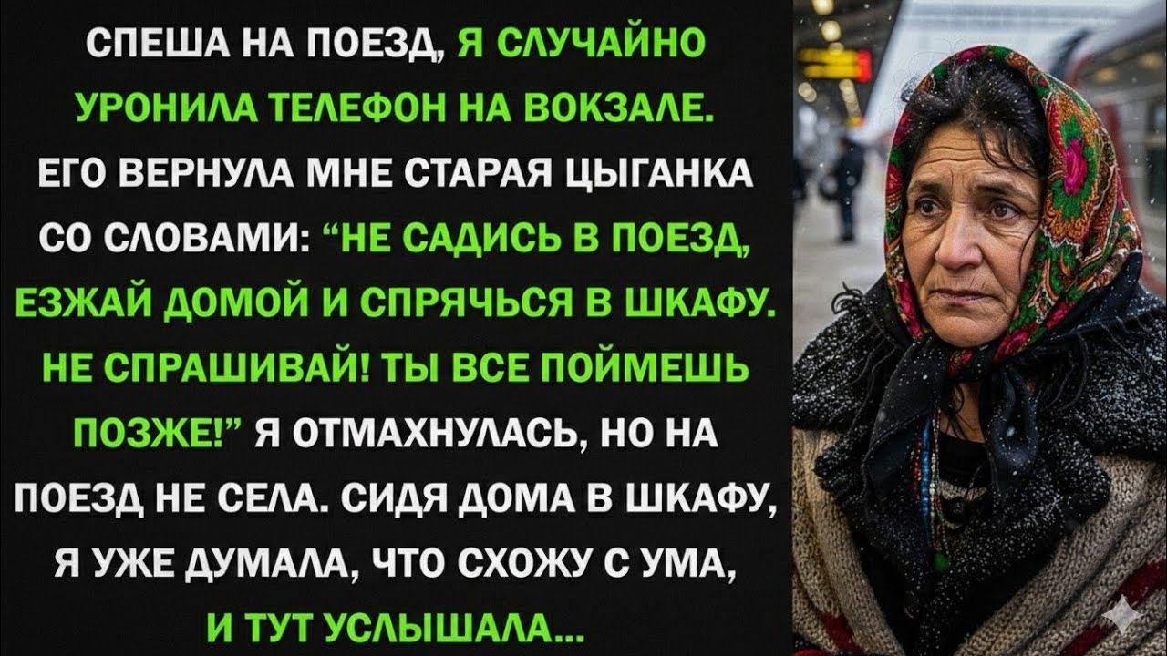 Спеша на поезд, я уронила телефон на вокзале. Его вернула мне старая цыганка и попросила 
