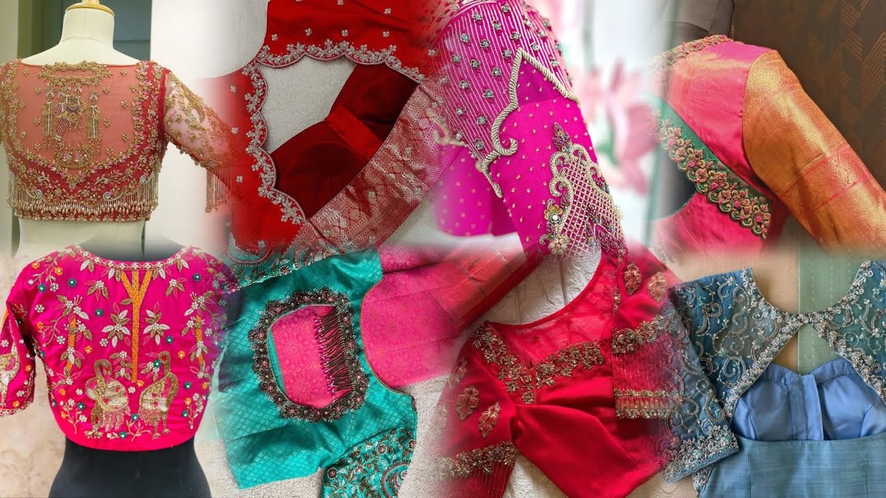 Bridal blouse designs ll ♥️ Pink 🩷 different color blouse designs