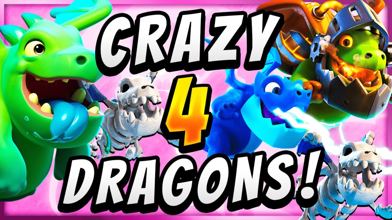 NO ONE EXPECTS THIS! 4 DRAGONS DECK DOESN'T LOSE! — Clash Royale