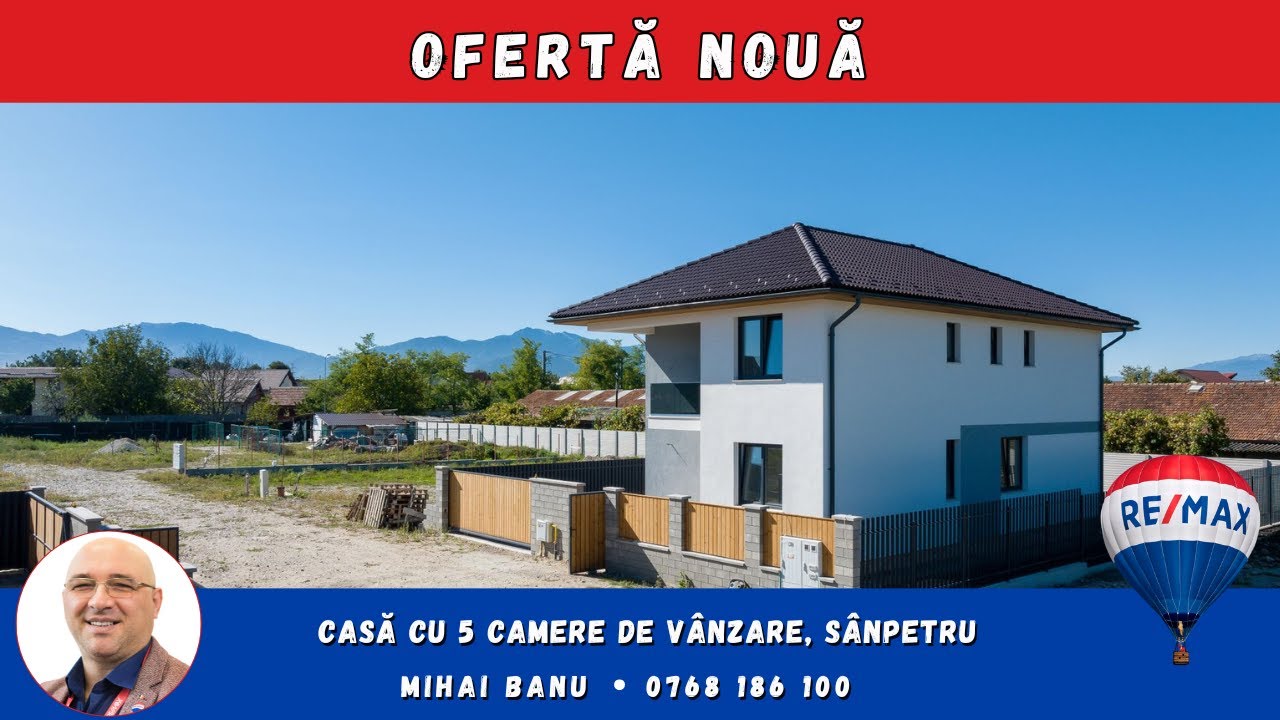 Casă cu 5 camere de vânzare, Sânpetru, Brașov