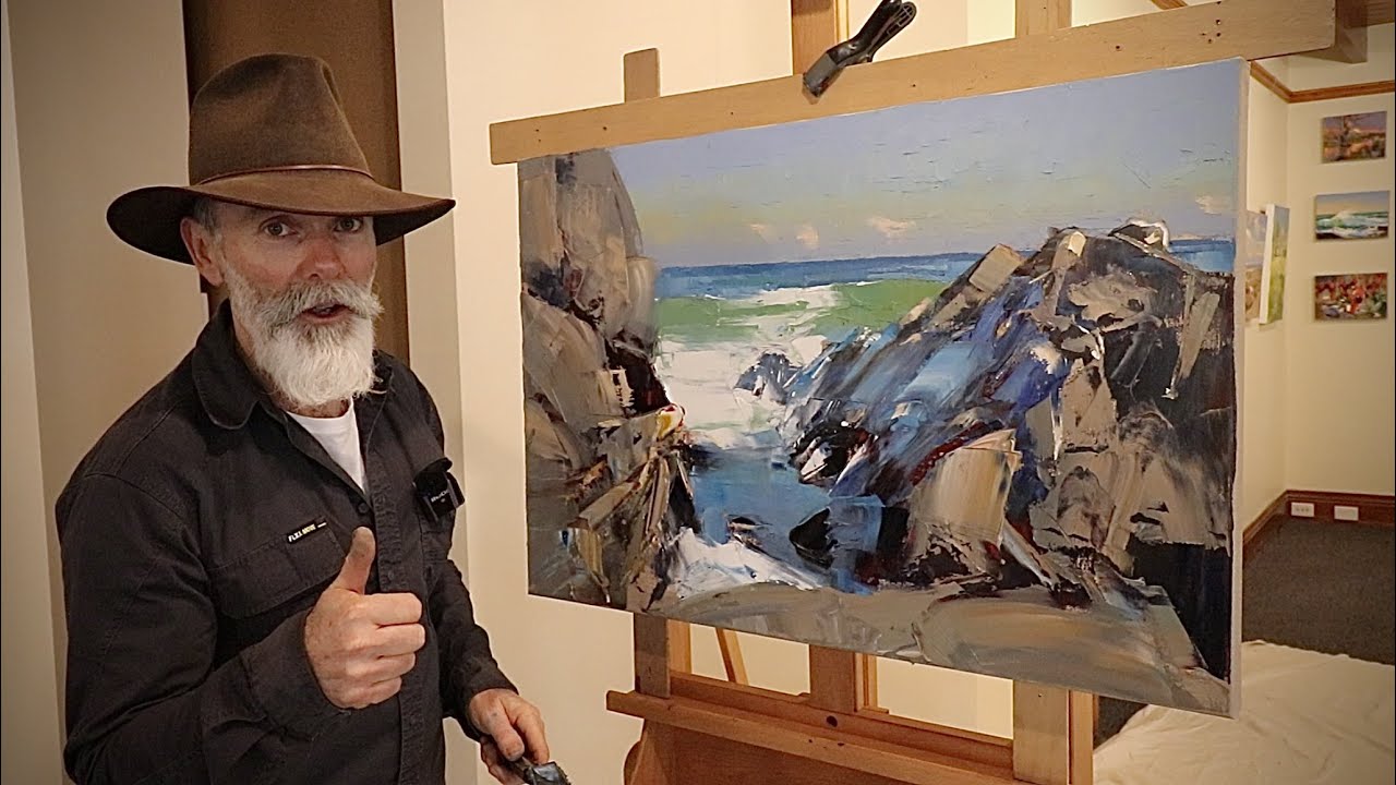 Seascape Painting - Surf and Rocks!
