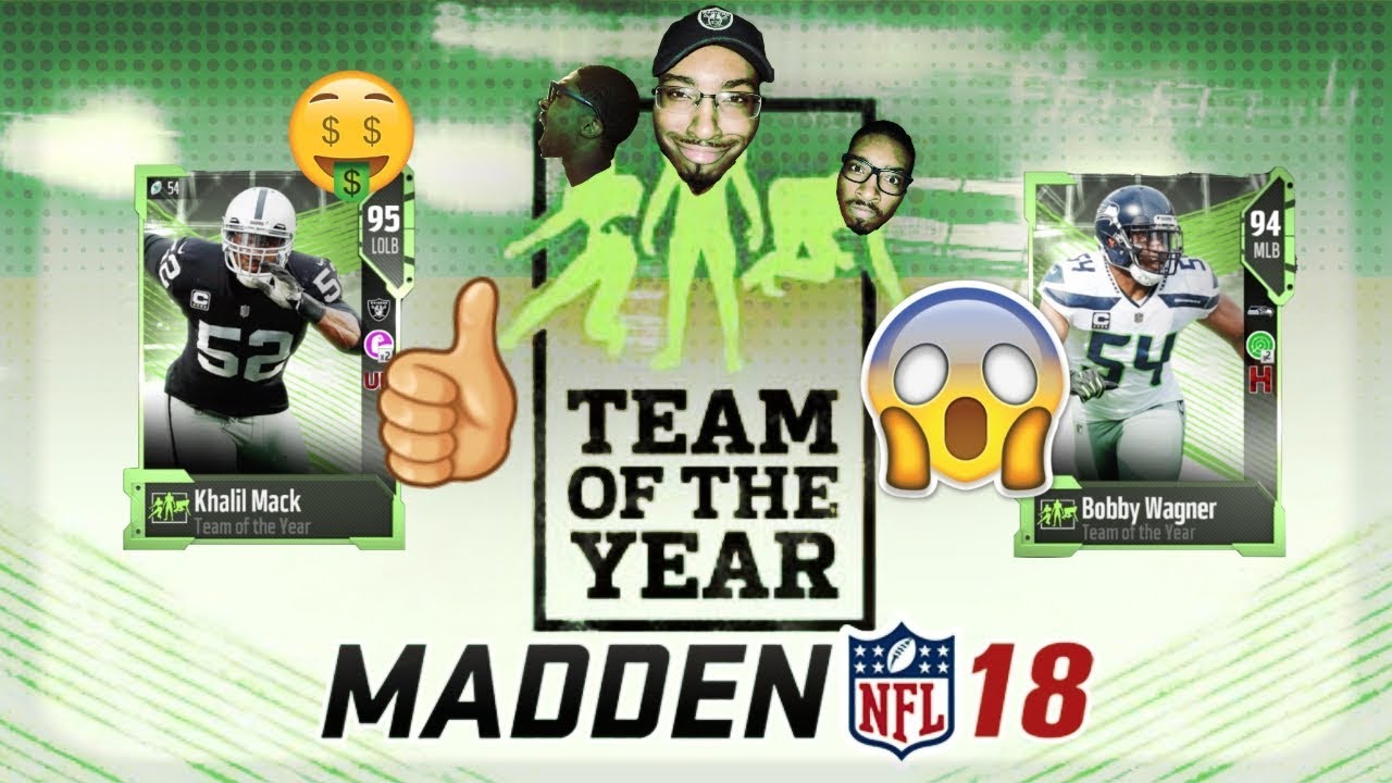 TEAM OF THE YEAR PACK OPENING! MADDEN 18! MUT 18! (2018)