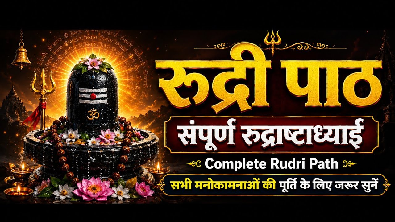 Complete Rudri Path With Lyrics || संपूर्ण रुद्री पाठ || श्रावण मास में प्रतिदिन सुनें रुद्री पाठ