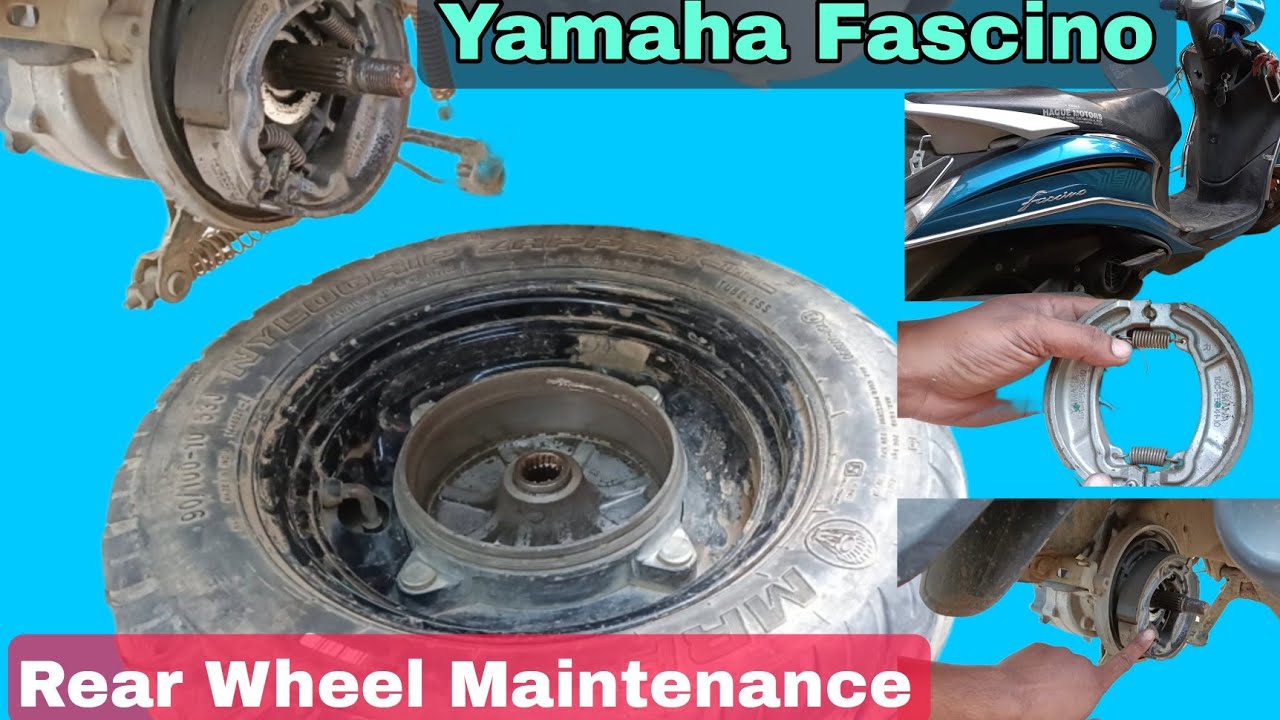 Yamaha Fascino Rear Wheel Service At Home
