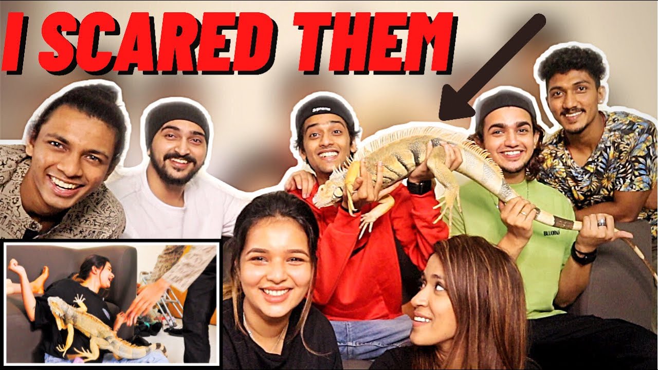 SCARING MY FRIENDS WITH A GIANT IGUANA!!! 😱😂 *she cried* @AbhirupKadam