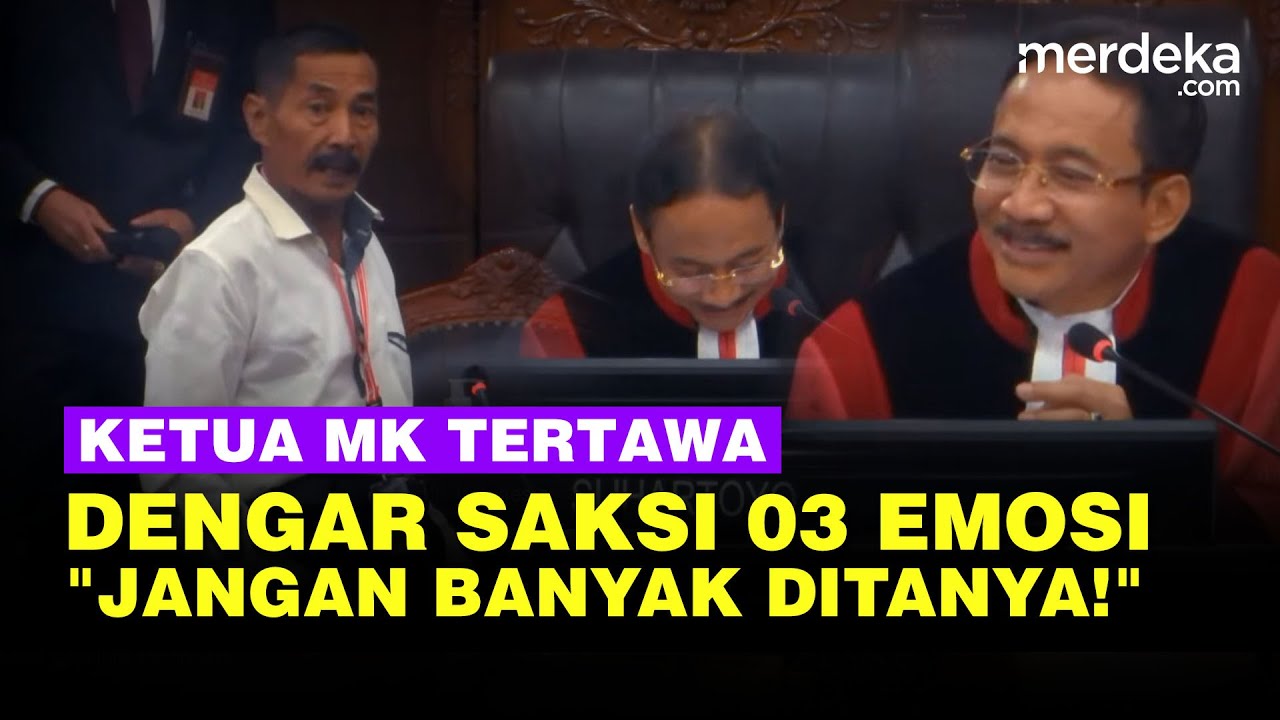 Emosi Saksi 03 Berapi api Bikin Ketua MK Tertawa, Minta Jangan Banyak Ditanya