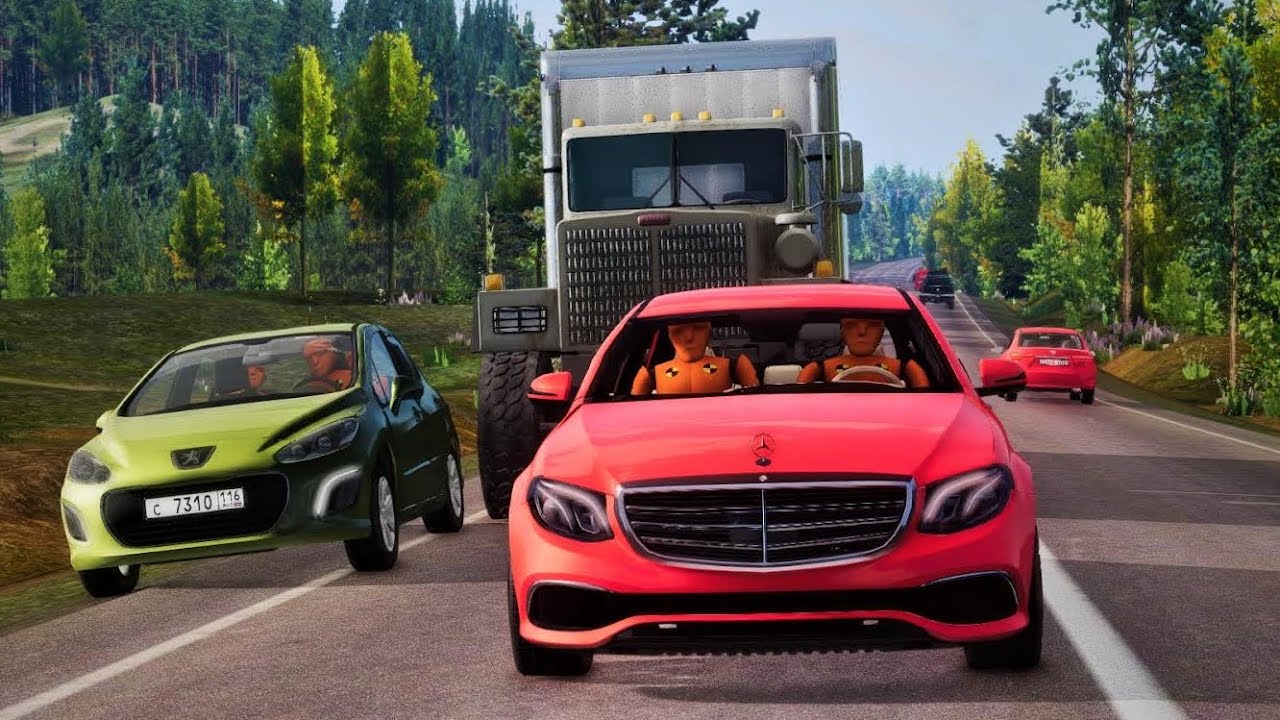 BeamNG Drive - Overtaking Car Crashes #19