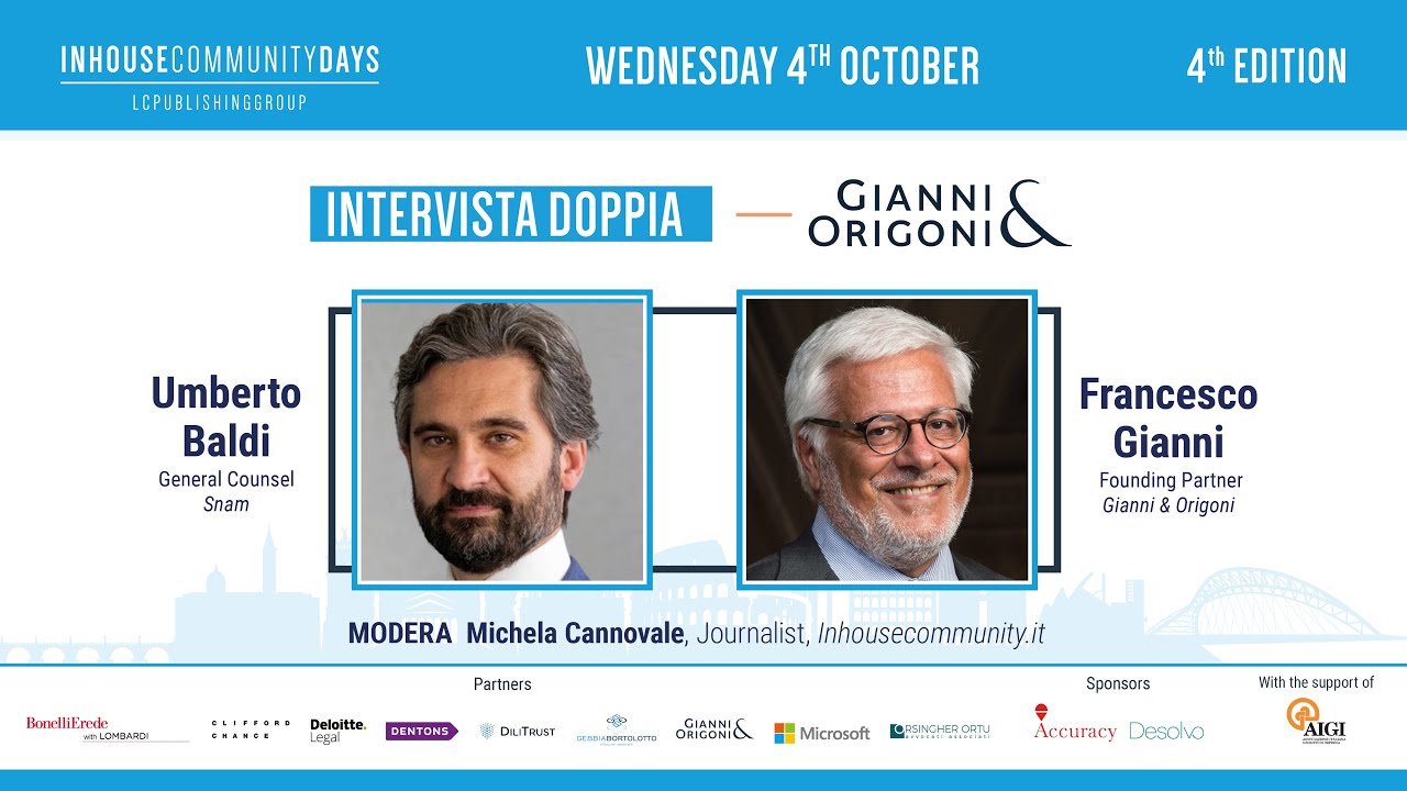 InhousecommunityDays 2023 - Intervista doppia Gianni & Origoni