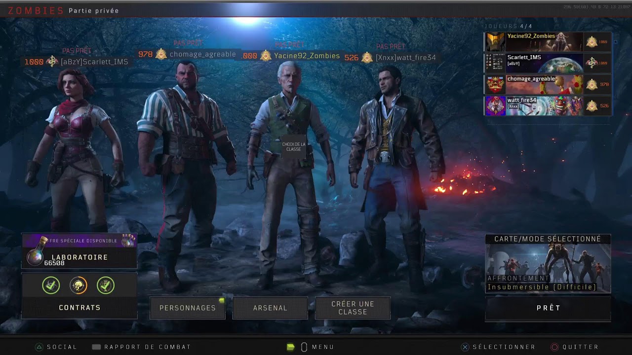 Affrontement bo4 insubmersible difficile 4j watt fire SCARLET chômage