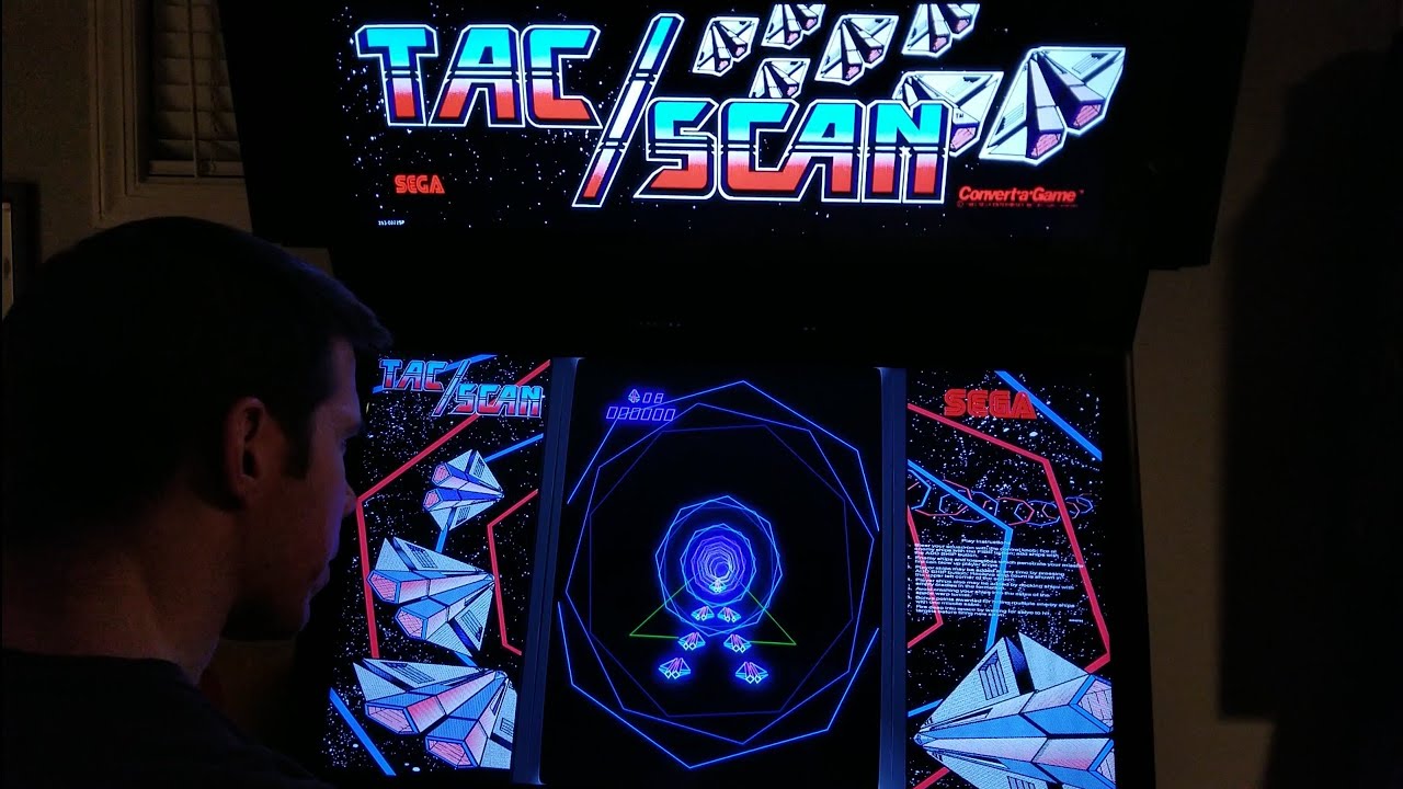Tac/Scan Arcade Cabinet MAME Gameplay w/ Hypermarquee
