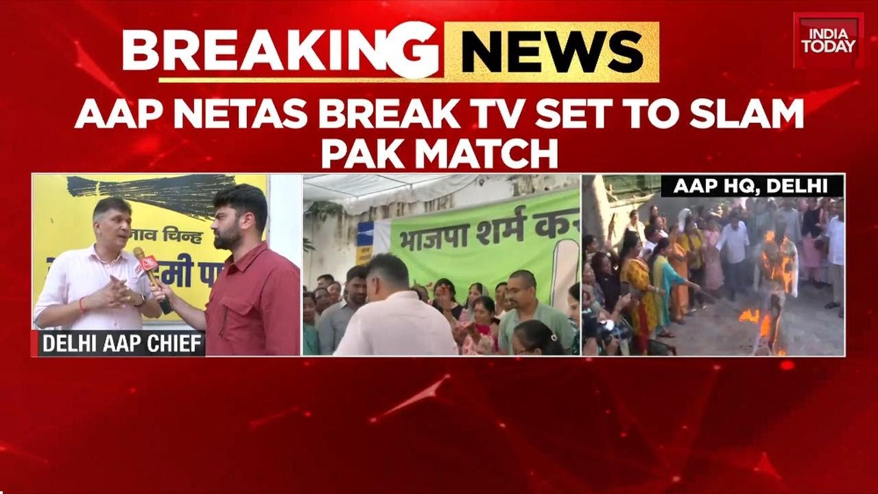 India-Pak Cricket Match Sparks Political War; TVs Smashed In Protest | India Today