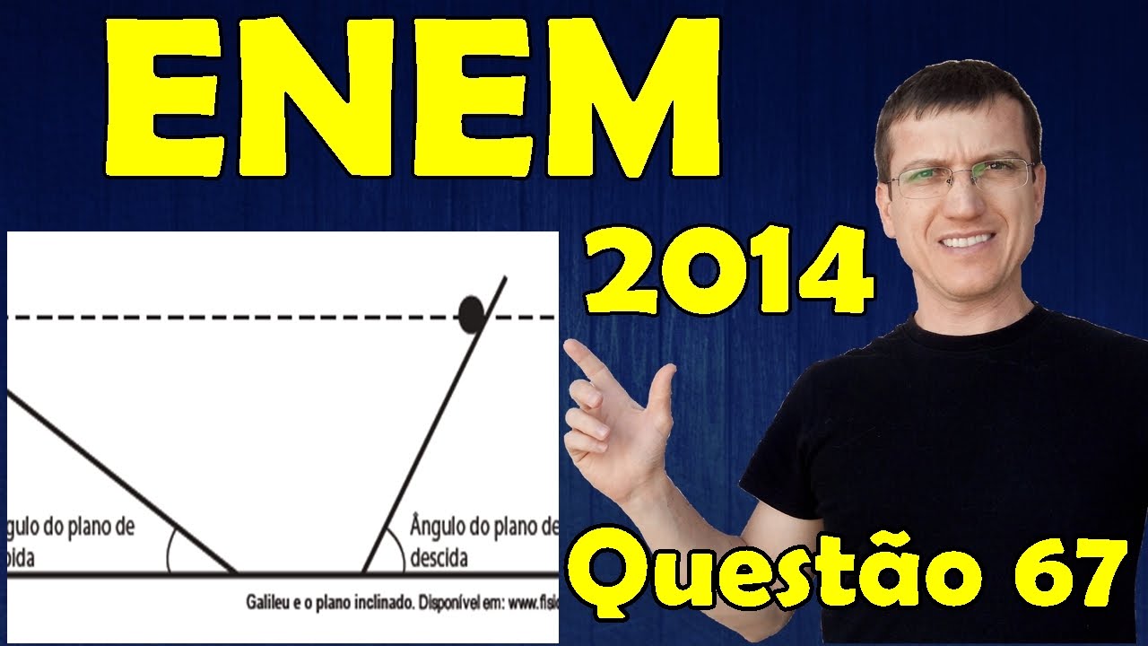 67 -  ENEM 2014 - Física - Mecânica - Questão 67 resolvida (Caderno Azul) - Prof. Marcelo Boaro