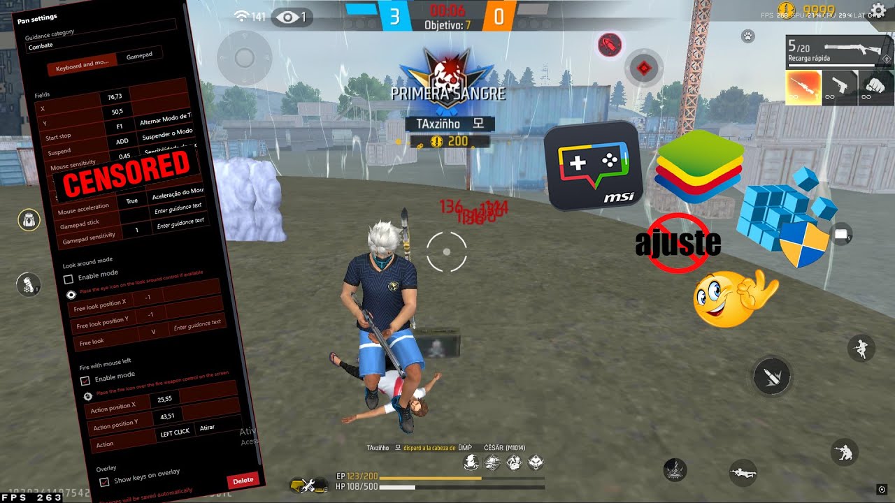 🔥La MEJOR SENSIBILIDAD para FREE FIRE en MSI 5.9 CON SEGUIMIENTO ALA CABEZA msi🔥