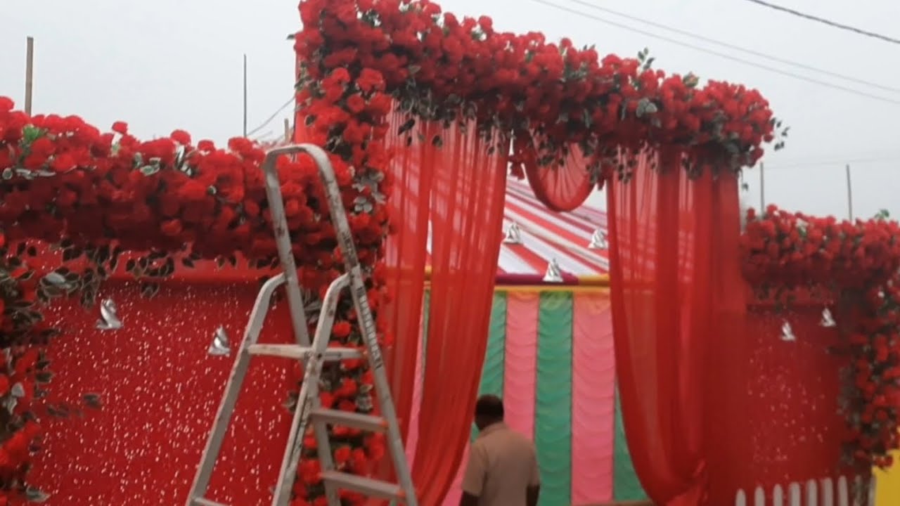 বোনের বিয়ের প্যান্ডেল সম্পূর্ন হোলো । Bengali Biye pandel । Biye Bari pandel
