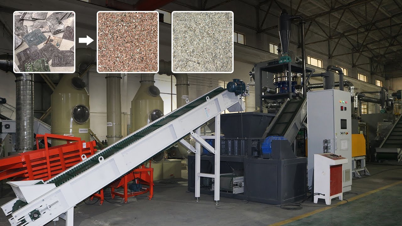 Mini E-Waste Recycling Plant | 100 Kg/Hour PCB Separating Machine