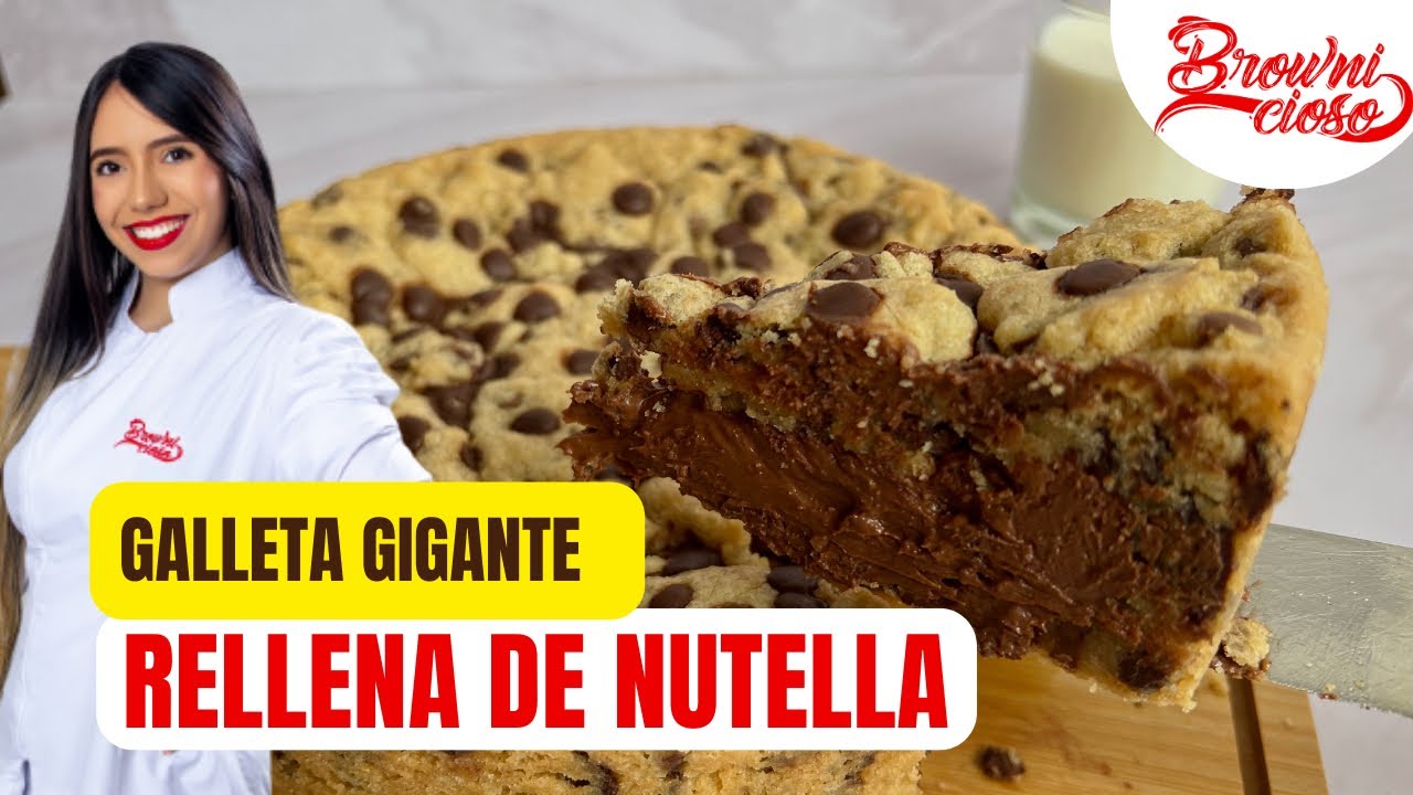 GALLETA GIGANTE RELLENA DE NUTELLA 🍪🍫(Súper deliciosa)