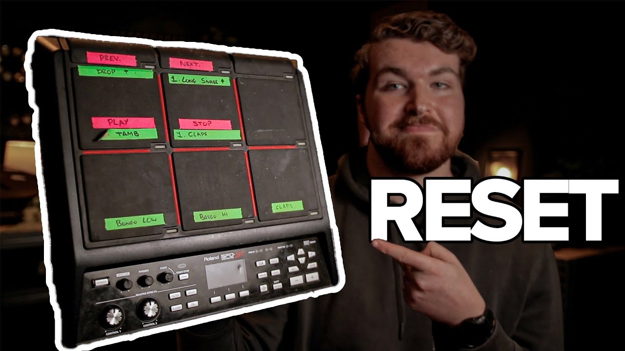 Как сбросить настройки Roland SPD SX к заводским настройкам