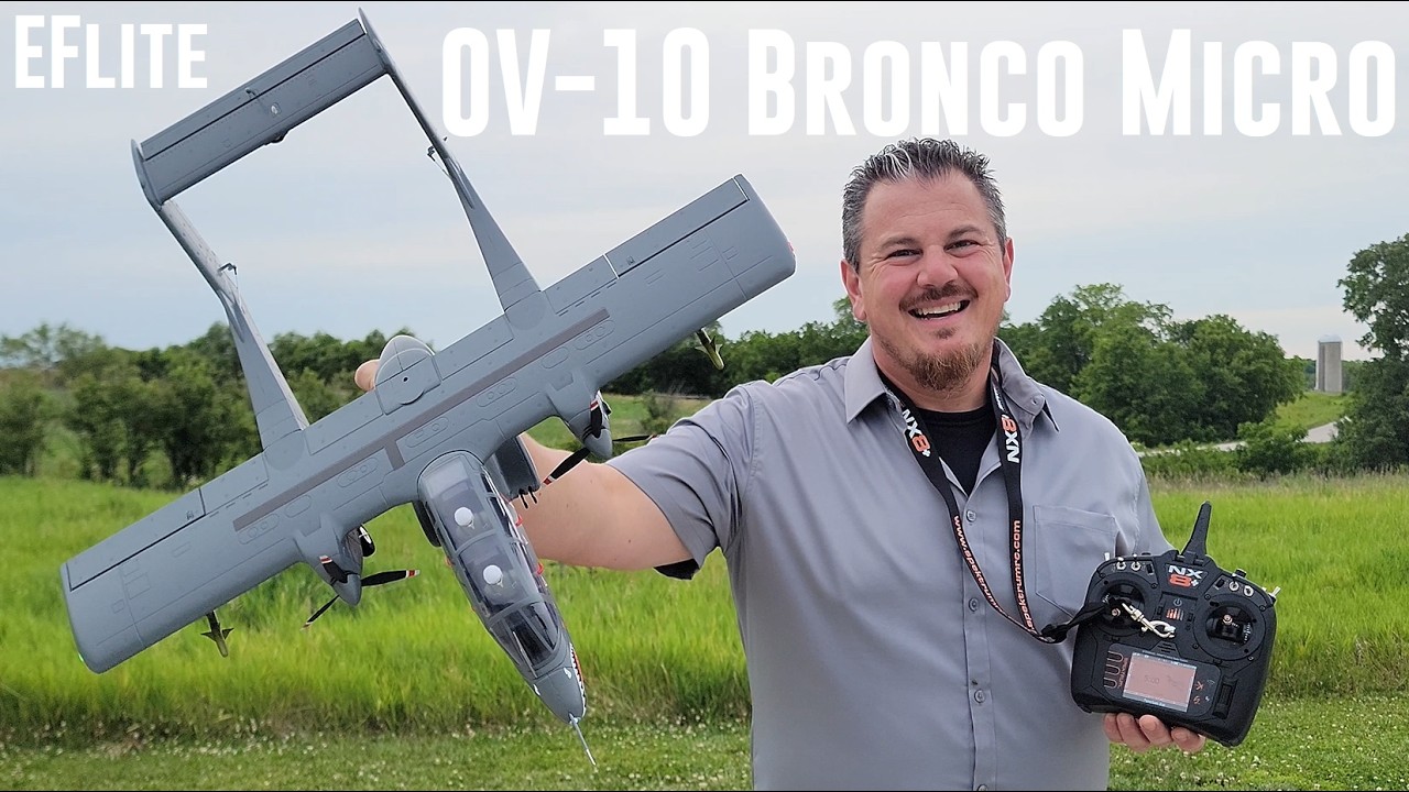 E-flite - Micro OV-10 Bronco - Maiden Flights + Unbox, Build, & Radio Setup
