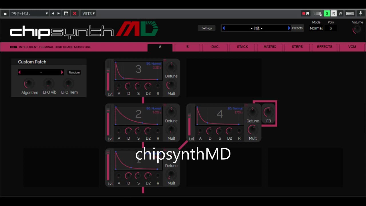 FM Synth Converted Test 4OP to 6OP