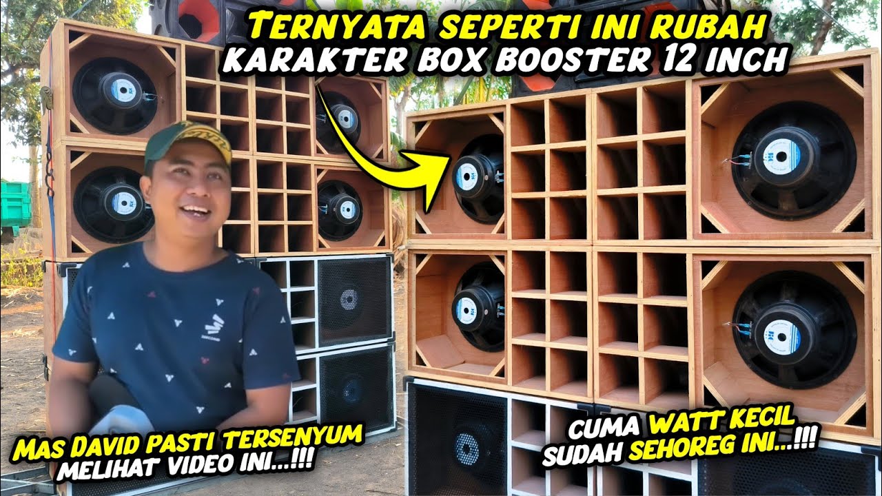 Pantesan Watt kecil bisa horeg!? ternyata seperti ini rubah karakter box Booster 12 inch