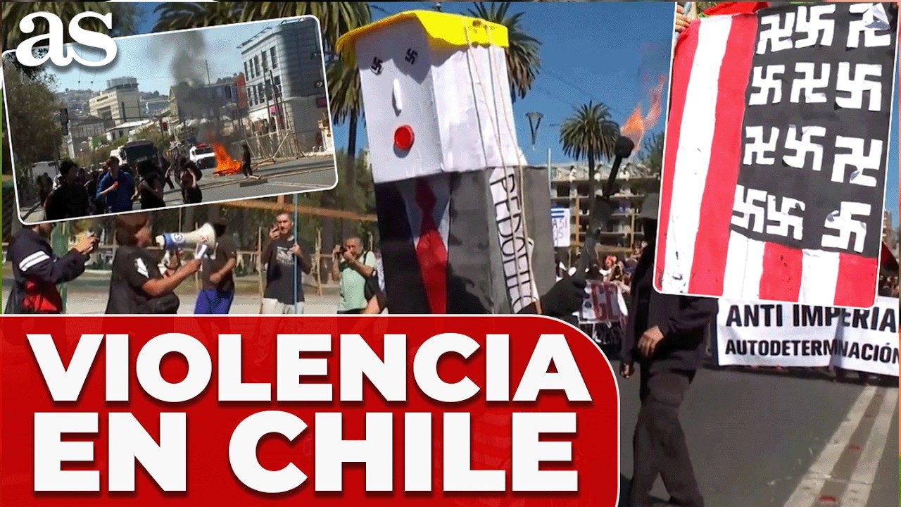 VI0LENCIA EN CHILE: Manifestantes y Policía SE ENFRENTAN en la INVESTIDURA de KAST