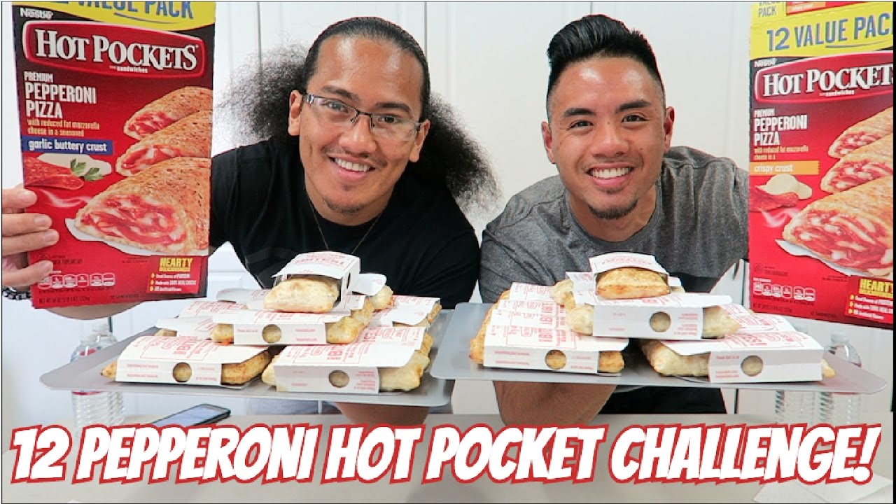 12 PEPPERONI HOT POCKET CHALLENGE! | 4000+ CALORIES | MUKBANG