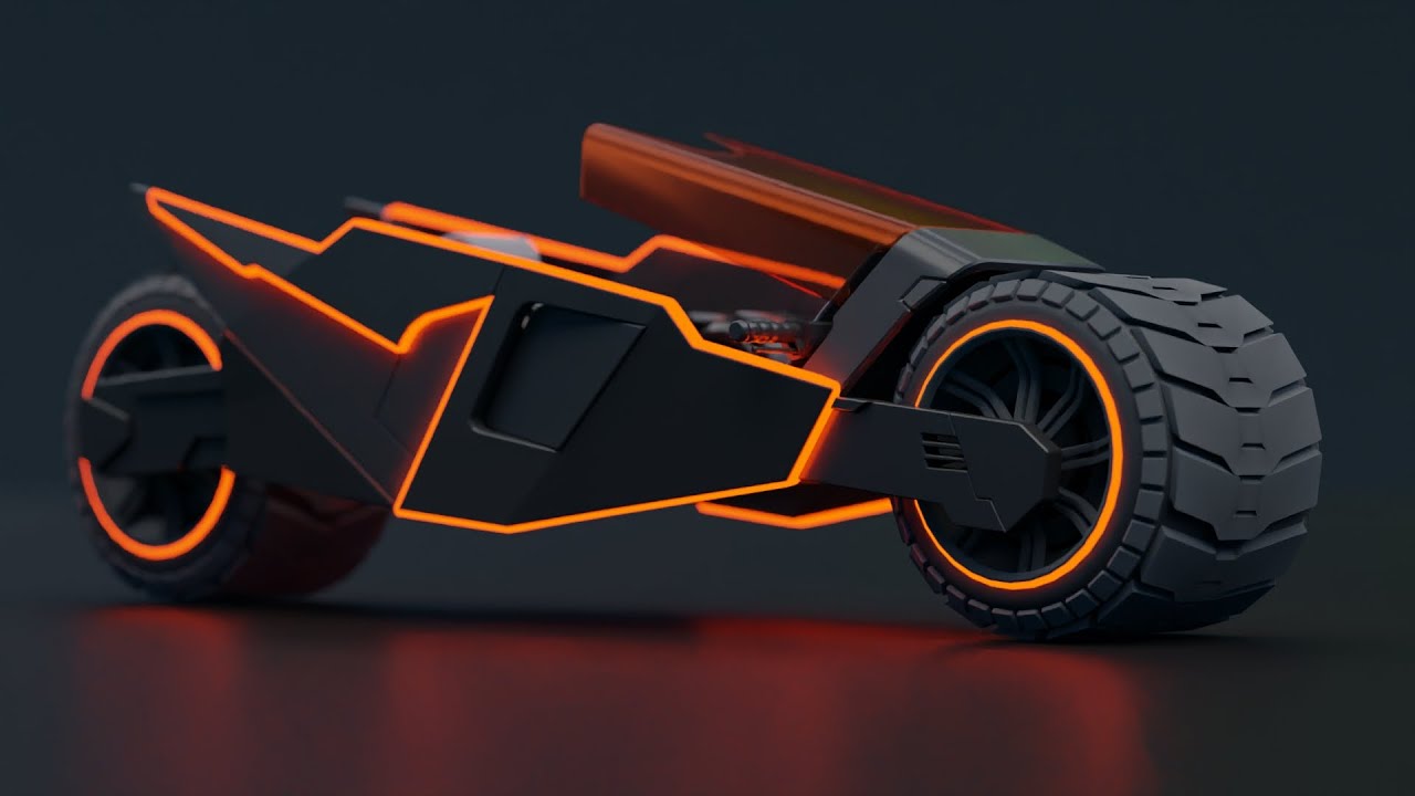 blender 3 0 tron motorbike medeling animation