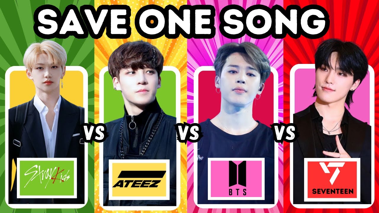 ✨ Save 1 KPOP Song: SEVENTEEN vs ATEEZ vs BTS vs STRAY KIDS🎶 | KPOP QUIZ 2024 🔥