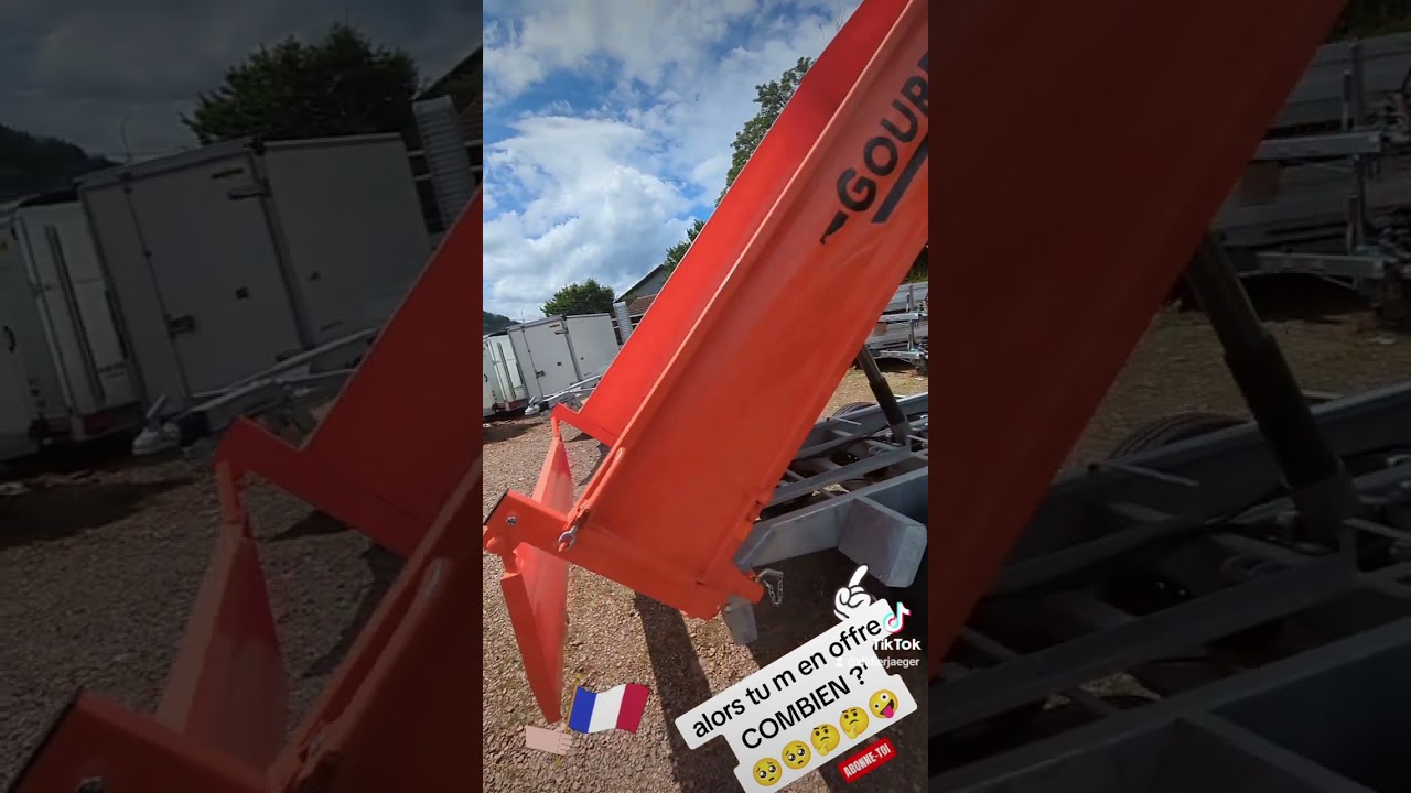 Vosges dépôt remorques... présentation remorque Gourdon tri benne RB35