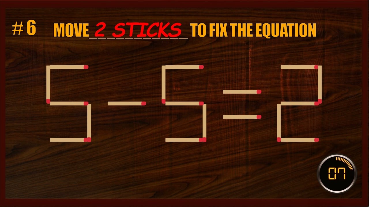 Matchstick Puzzle | Matchstick Logic Puzzles | Matchstick Tricks#BrainGames #MatchstickChallenge