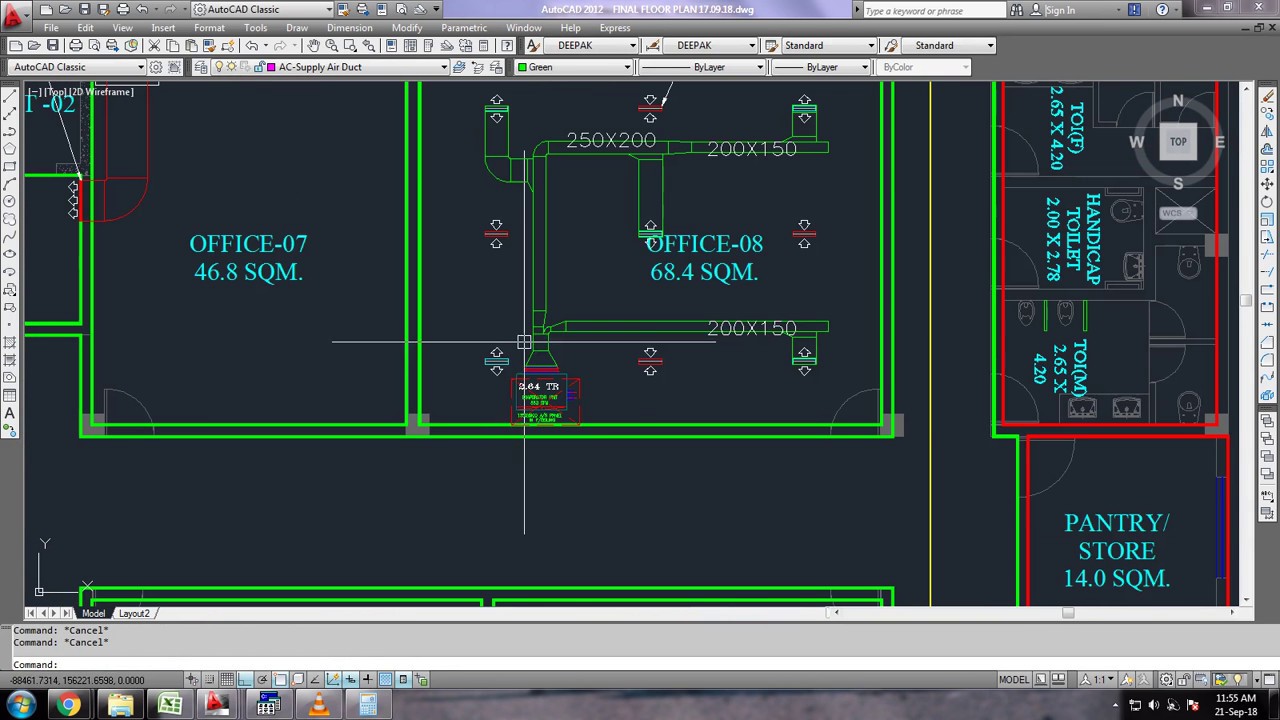 Autocad HVAC Duct Designing