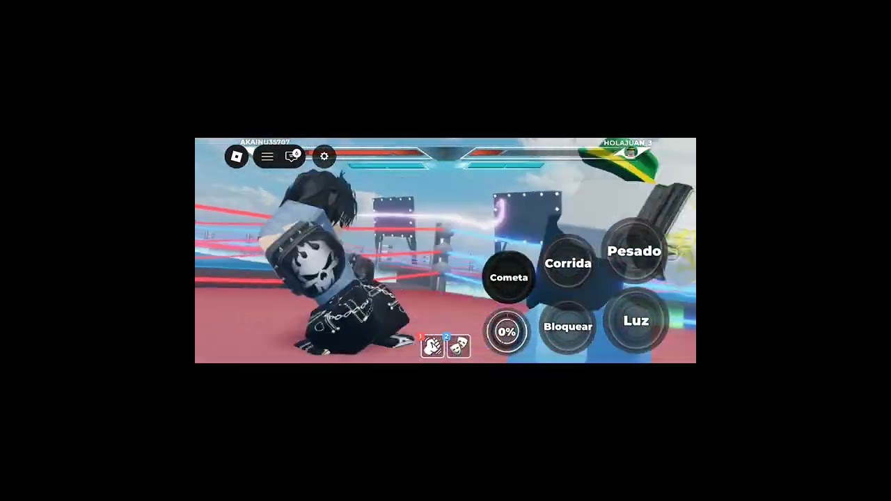 Jogando um jogo de boxe do Roblox 